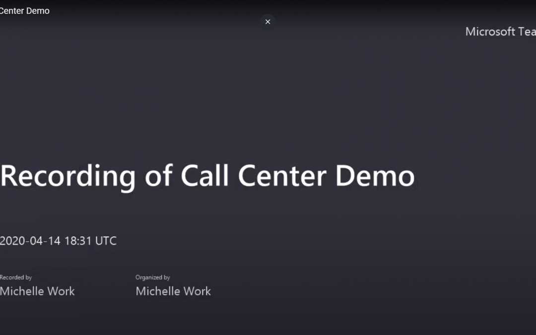 D365 Call Center Demo