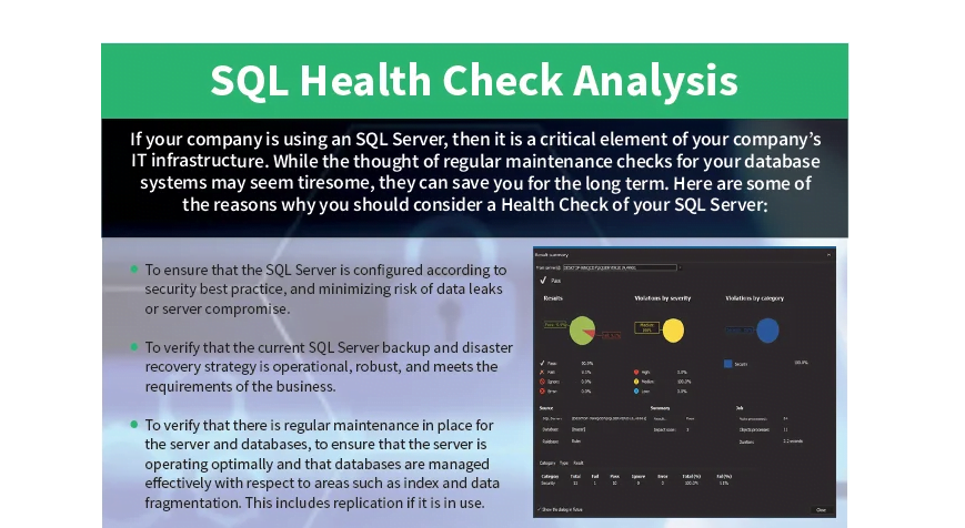 SQL Health Check Analysis Page Featured Image