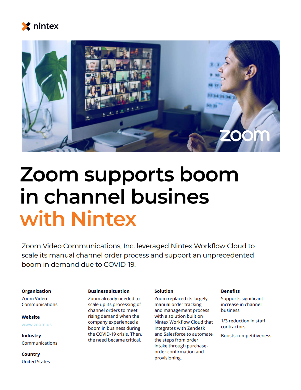Nintex Case Study Cover Page