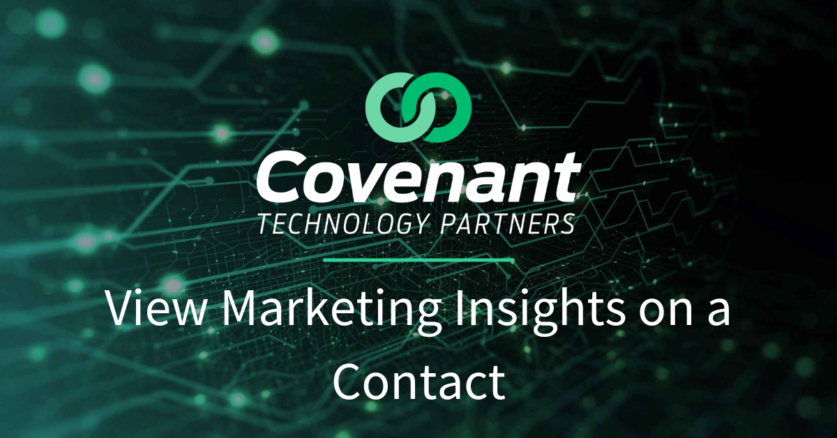 View Marketing Insights on a Contact Featured Image