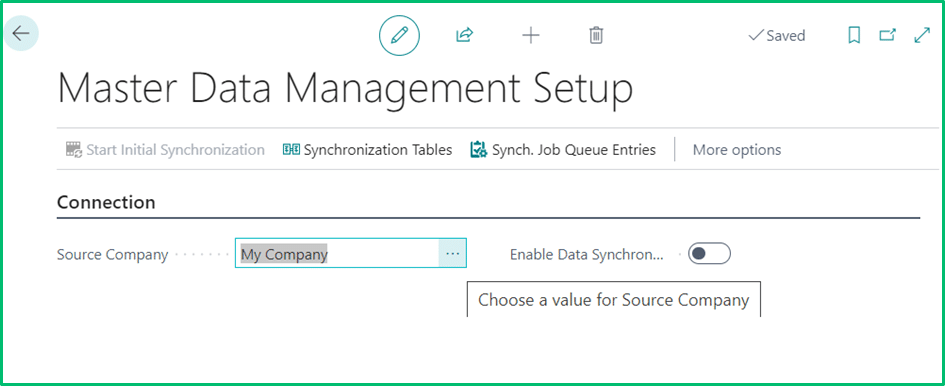 Master Data Management Setup