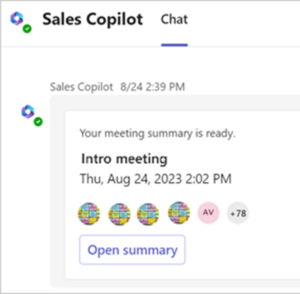 Sales Copilot Chat