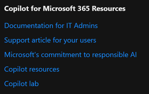 Copilot Admin Resources