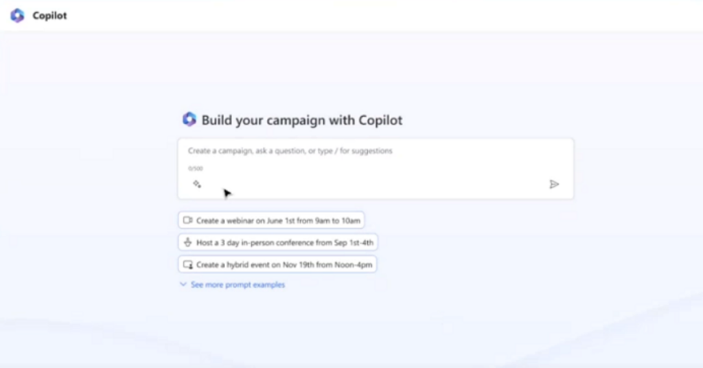 Build your campaign with Copilot